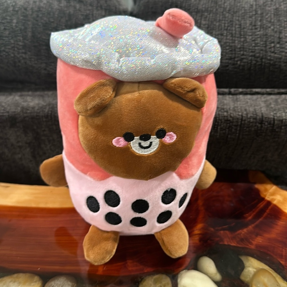 NWT kids proof bear coffee cup stuffed animal